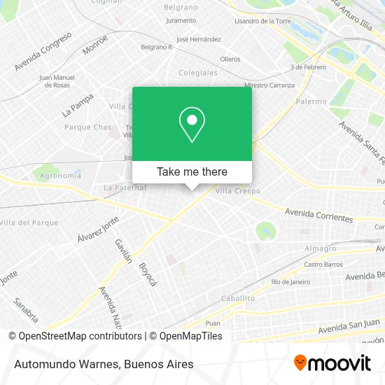 Automundo Warnes map