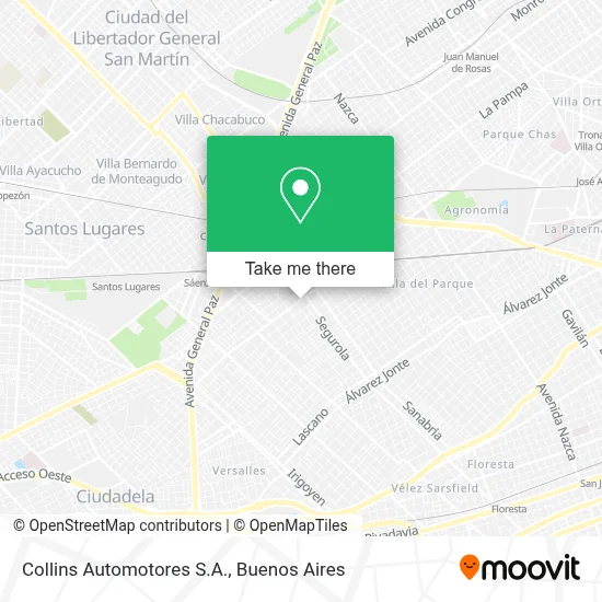 Collins Automotores S.A. map