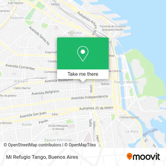 Mi Refugio Tango map
