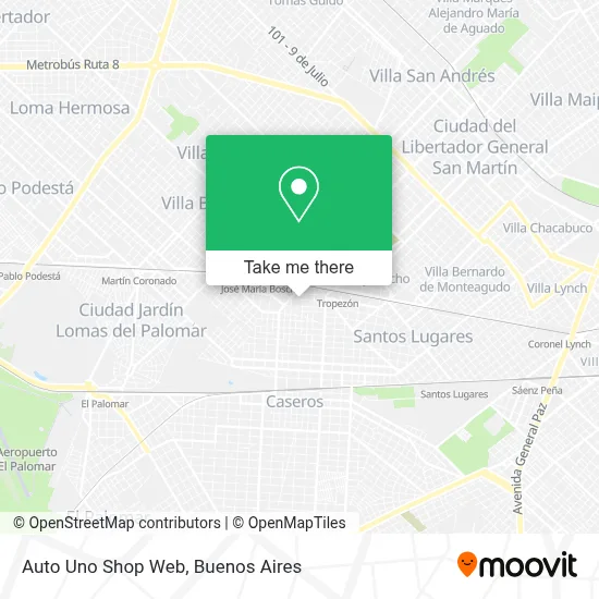 Auto Uno Shop Web map