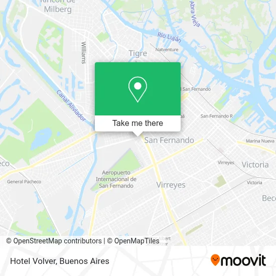 Hotel Volver map