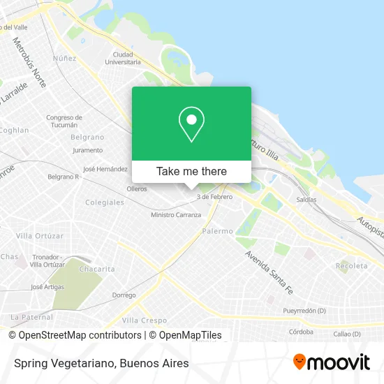 Spring Vegetariano map