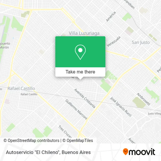 Autoservicio "El Chileno" map