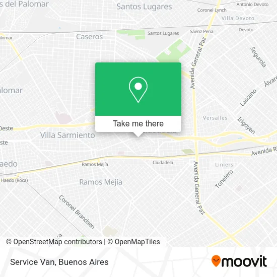Service Van map