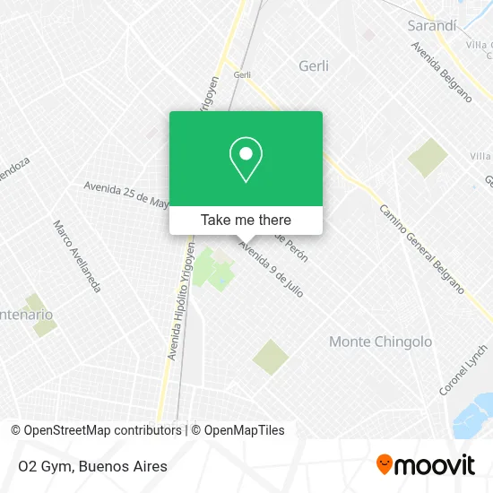 O2 Gym map