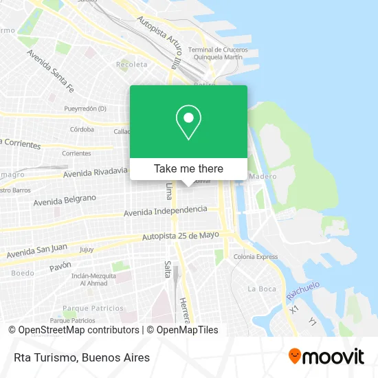Rta Turismo map