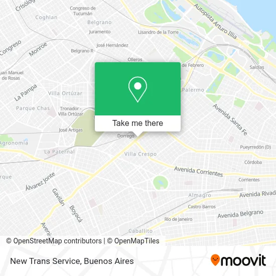 New Trans Service map