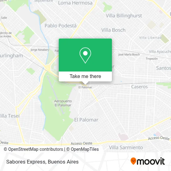 Sabores Express map