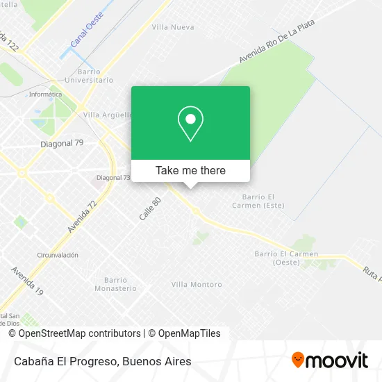 Cabaña El Progreso map