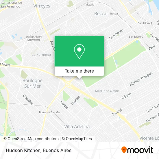 Hudson Kitchen map