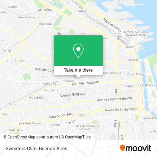 Sweaters Clim map