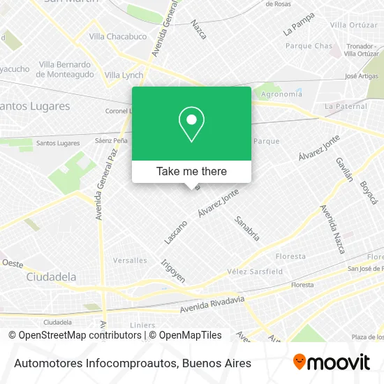 Automotores Infocomproautos map