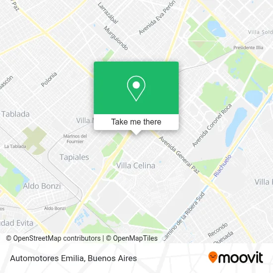 Automotores Emilia map