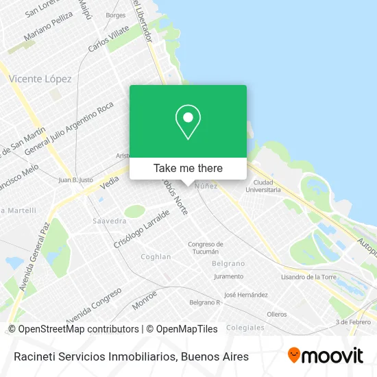 Racineti Servicios Inmobiliarios map