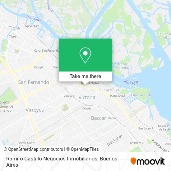 Ramiro Castillo Negocios Inmobiliarios map