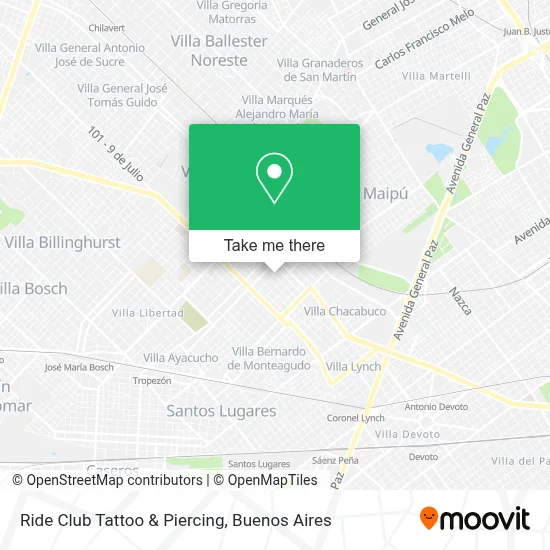Ride Club Tattoo & Piercing map