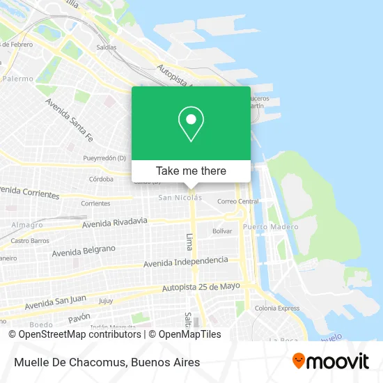 Muelle De Chacomus map