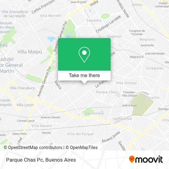 Parque Chas Pc map