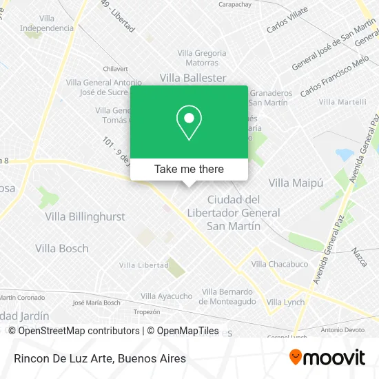 Rincon De Luz Arte map