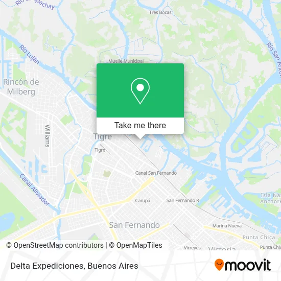 Delta Expediciones map