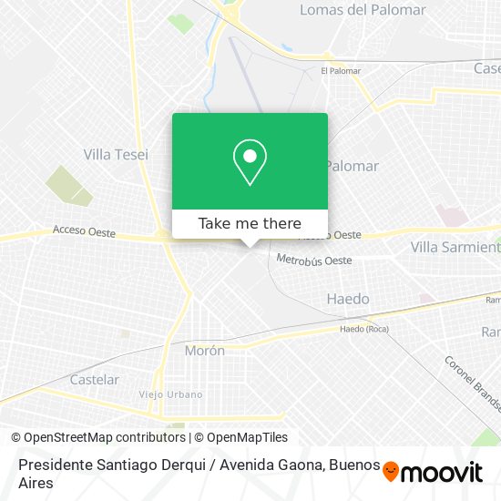 Presidente Santiago Derqui / Avenida Gaona map