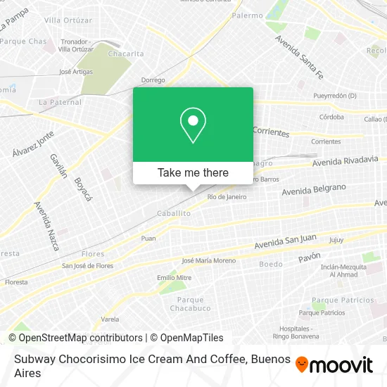 Subway Chocorisimo Ice Cream And Coffee map