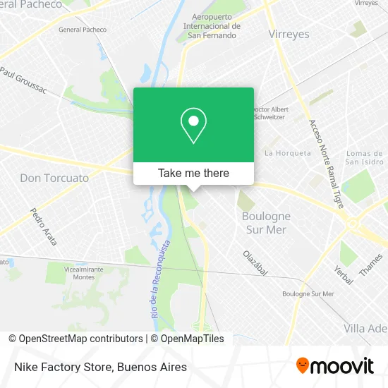 Nike Factory Store map