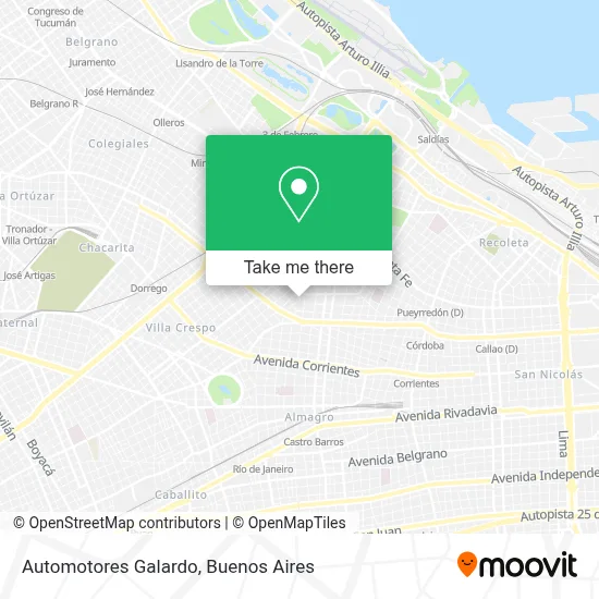 Automotores Galardo map