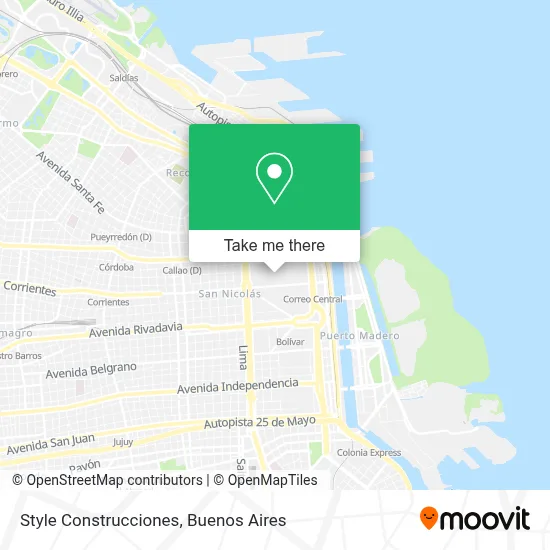 Style Construcciones map