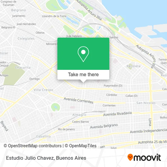 Estudio Julio Chavez map