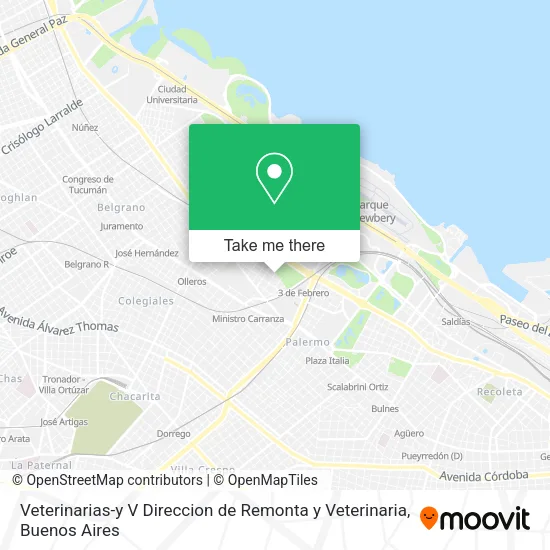 Mapa de Veterinarias-y V Direccion de Remonta y Veterinaria