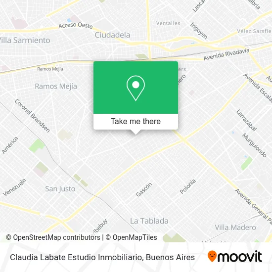 Claudia Labate Estudio Inmobiliario map