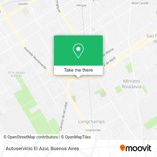 Autoservicio El Azul map
