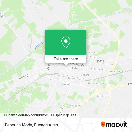 Peperina Moda map