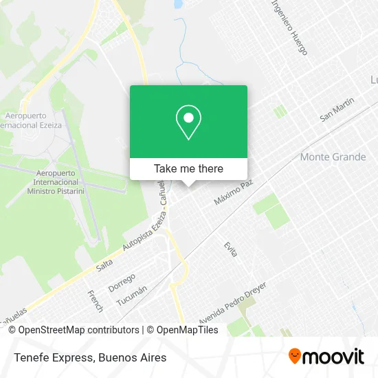 Tenefe Express map