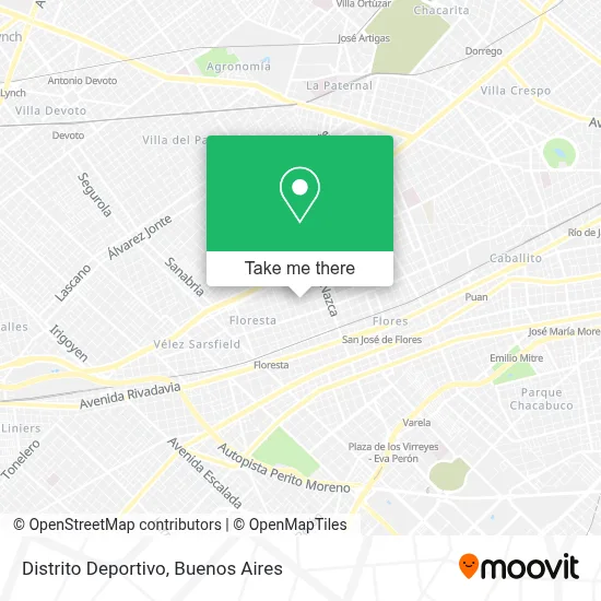 Distrito Deportivo map