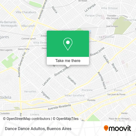 Dance Dance Adultos map