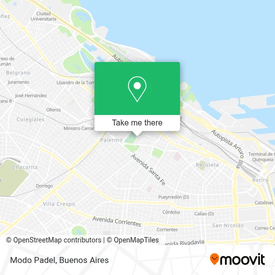Modo Padel map