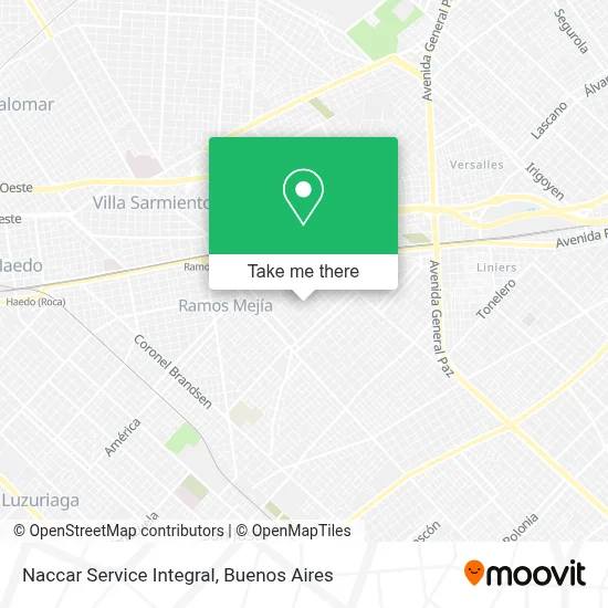 Naccar Service Integral map