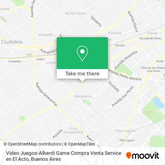 Video Juegos-Alberdi Game Compra Venta Service en El Acto map
