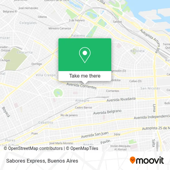 Sabores Express map