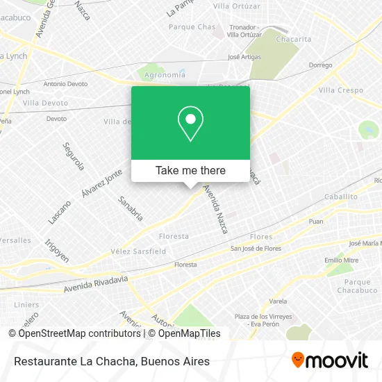 Restaurante La Chacha map