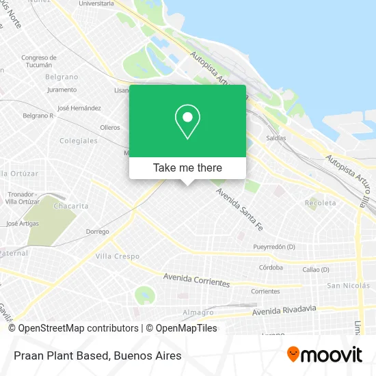 Praan Plant Based map