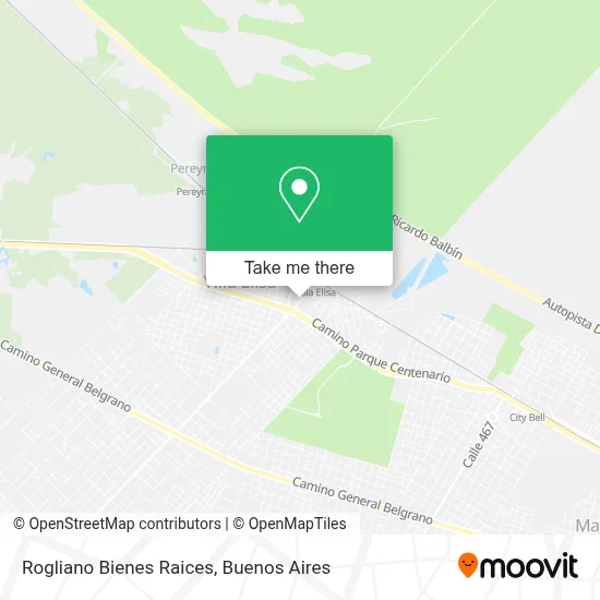 Rogliano Bienes Raices map
