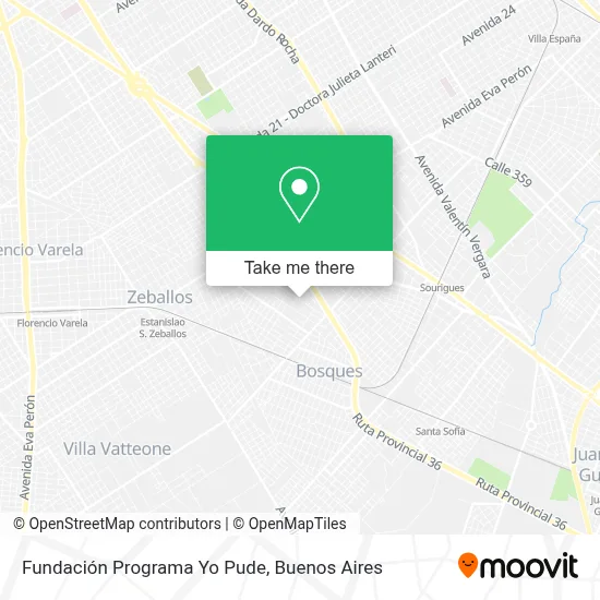 Fundación Programa Yo Pude map