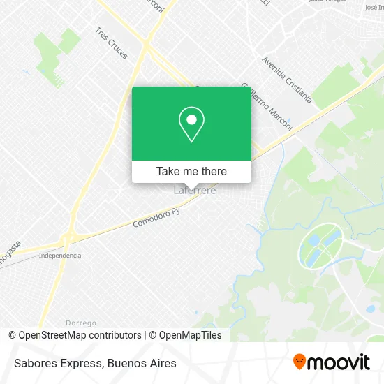 Sabores Express map