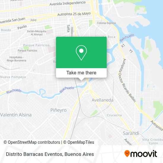 Distrito Barracas Eventos map