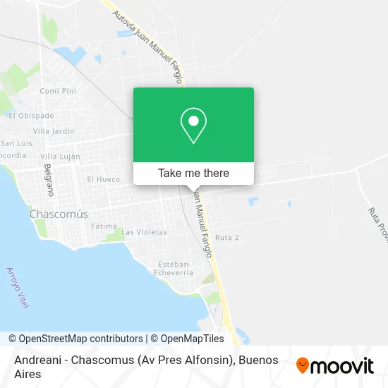 Andreani - Chascomus (Av Pres Alfonsin) map