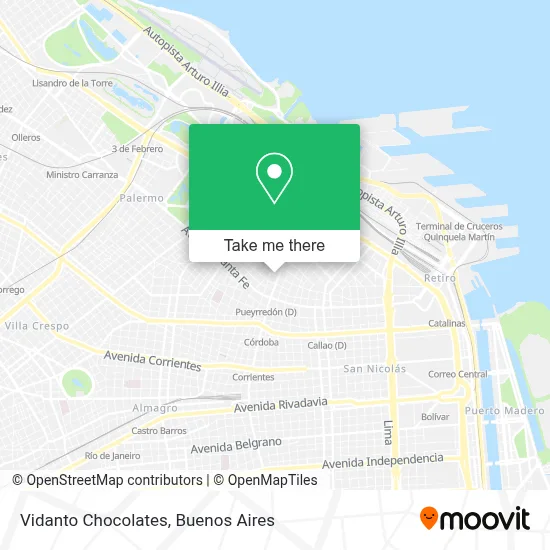 Vidanto Chocolates map