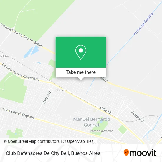 Club Defensores De City Bell map